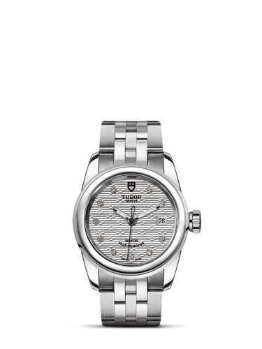 Tudor Glamour Date 26 Stainless Steel / Jacquard Silver-Diamond / Bracelet 51000-0004