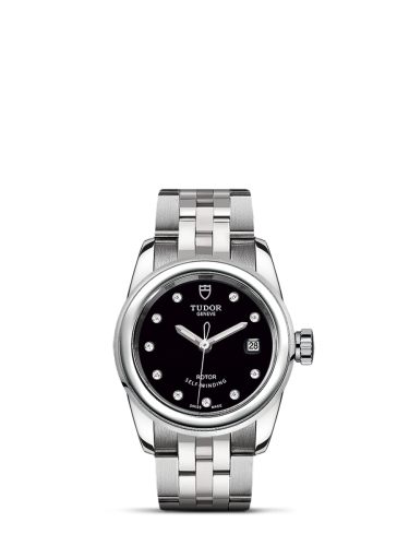 Tudor Glamour Date 26 Stainless Steel / Black-Diamond / Bracelet 51000-0008