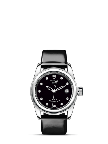 Tudor Glamour Date 26 Stainless Steel / Black-Diamond / Strap 51000-0026