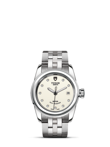 Tudor Glamour Date 26 Stainless Steel / Opaline-Diamond / Bracelet 51000-0028