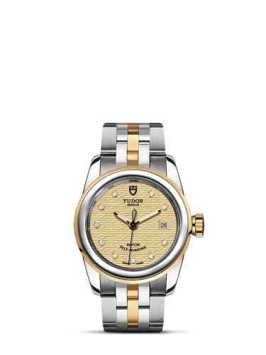 Tudor Glamour Date 26 Stainless Steel / Yellow Gold / Jacquard Champagne-Diamond / Bracelet 51003-0005