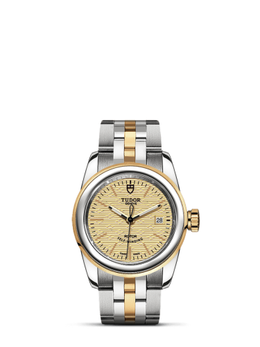 Tudor Glamour Date 26 Stainless Steel / Yellow Gold / Jacquard Champagne / Bracelet 51003-0006
