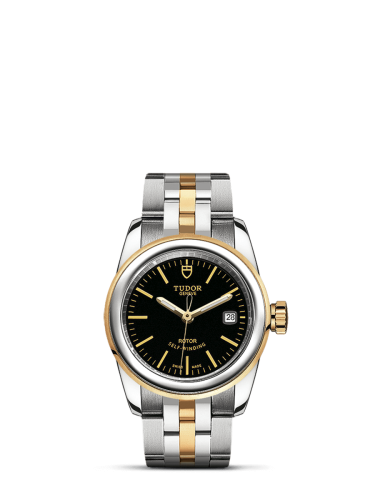 Tudor Glamour Date 26 Stainless Steel / Yellow Gold / Black / Bracelet 51003-0008