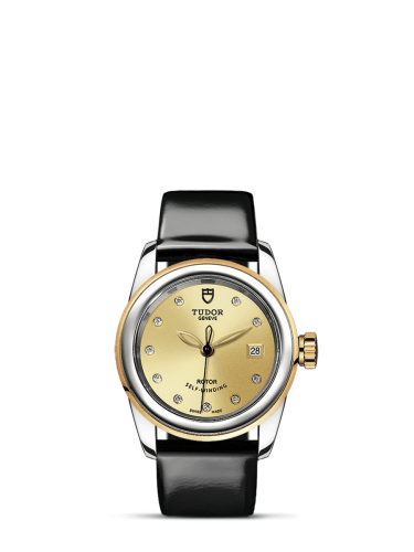Tudor Glamour Date 26 Stainless Steel / Yellow Gold / Champagne-Diamond / Strap 51003-0019