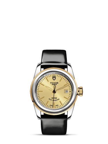Tudor Glamour Date 26 Stainless Steel / Yellow Gold / Champagne / Strap 51003-0020