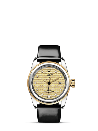 Tudor Glamour Date 26 Stainless Steel / Yellow Gold / Jacquard Champagne-Diamond / Strap 51003-0021