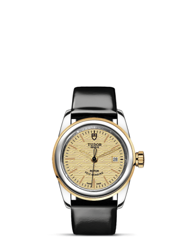 Tudor Glamour Date 26 Stainless Steel / Yellow Gold / Jacquard Champagne / Strap 51003-0022