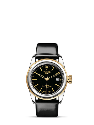 Tudor Glamour Date 26 Stainless Steel / Yellow Gold / Black / Strap 51003-0024