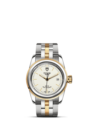 Tudor Glamour Date 26 Stainless Steel / Yellow Gold / Opaline / Bracelet 51003-0025