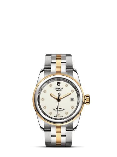 Tudor Glamour Date 26 Stainless Steel / Yellow Gold / Opaline-Diamond / Bracelet 51003-0026