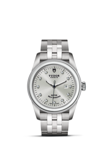 Tudor Glamour Date 31 Stainless Steel / Silver-Diamond / Bracelet 53000-0003