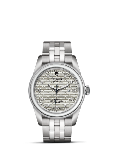 Tudor Glamour Date 31 Stainless Steel / Jacquard Silver-Diamond / Bracelet 53000-0009