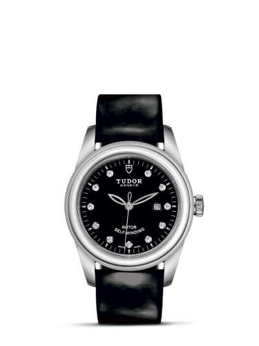 Tudor Glamour Date 31 Stainless Steel / Black-Diamond / Strap 53000-0045