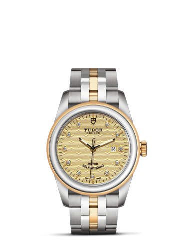Tudor Glamour Date 31 Stainless Steel / Yellow Gold / Jacquard Champagne-Diamond / Bracelet 53003-0004