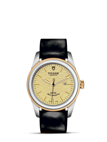 Tudor Glamour Date 31 Stainless Steel / Yellow Gold / Jacquard Champagne / Strap 53003-0027