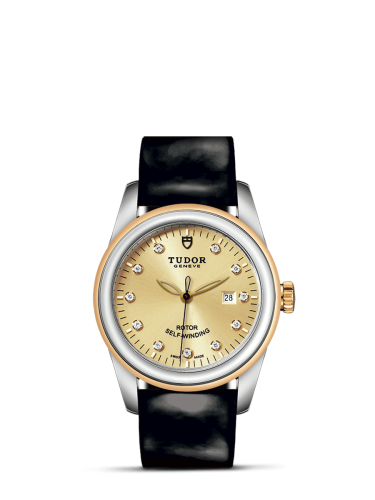 Tudor Glamour Date 31 Stainless Steel / Yellow Gold / Champagne-Diamond / Strap 53003-0041