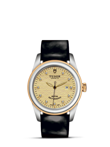 Tudor Glamour Date 31 Stainless Steel / Yellow Gold / Jacquard Champagne-Diamond / Strap 53003-0052