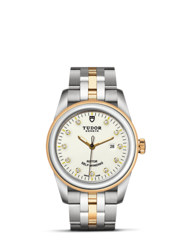 Tudor Glamour Date 31 Stainless Steel / Yellow Gold / Opaline-Diamond / Bracelet 53003-0066