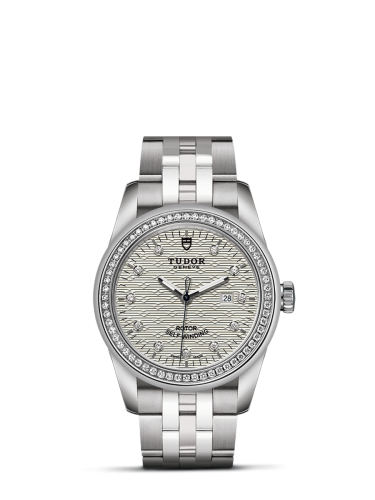 Tudor Glamour Date 31 Stainless Steel / Diamond / Jacquard Silver-Diamond / Bracelet 53020-0002
