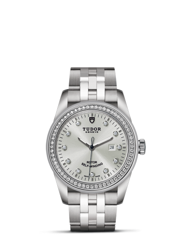 Tudor Glamour Date 31 Stainless Steel / Diamond / Silver-Diamond / Bracelet 53020-0003