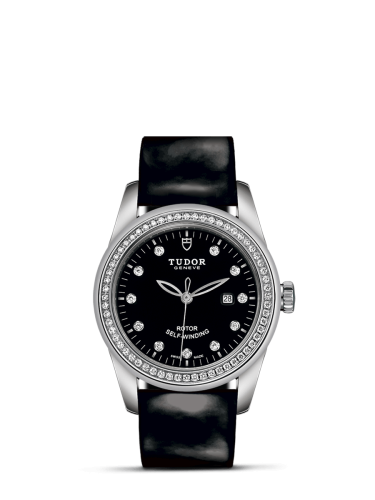 Tudor Glamour Date 31 Stainless Steel / Diamond / Black-Diamond / Strap 53020-0048