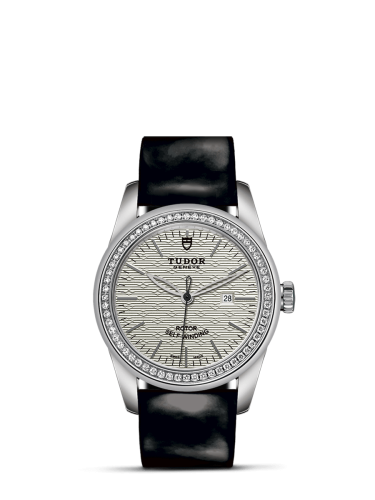 Tudor Glamour Date 31 Stainless Steel / Diamond / Jacquard Silver / Strap 53020-0054