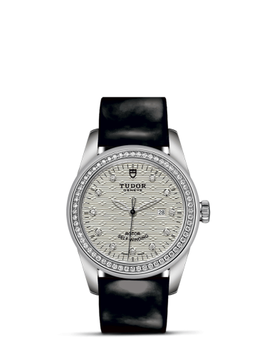 Tudor Glamour Date 31 Stainless Steel / Diamond / Jacquard Silver-Diamond / Strap 53020-0055