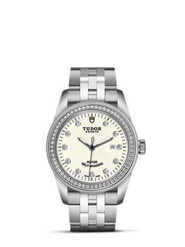 Tudor Glamour Date 31 Stainless Steel / Diamond / Opaline-Diamond / Bracelet 53020-0074