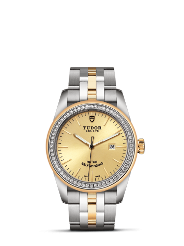 Tudor Glamour Date 31 Stainless Steel / Yellow Gold / Diamond / Champagne / Bracelet 53023-0020