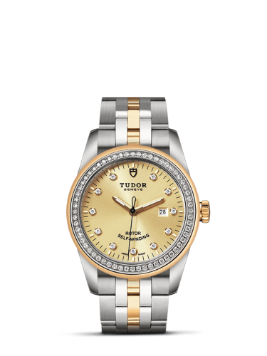 Tudor Glamour Date 31 Stainless Steel / Yellow Gold / Diamond / Champagne-Diamond / Bracelet 53023-0021