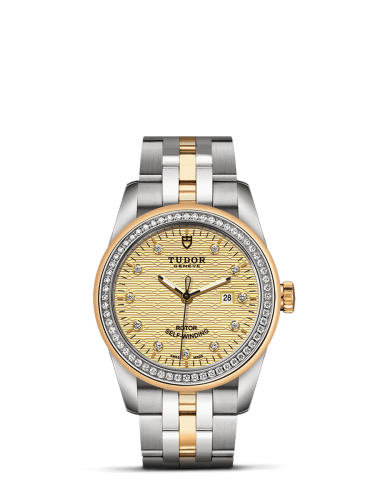 Tudor Glamour Date 31 Stainless Steel / Yellow Gold / Diamond / Jacquard Champagne / Bracelet 53023-0023