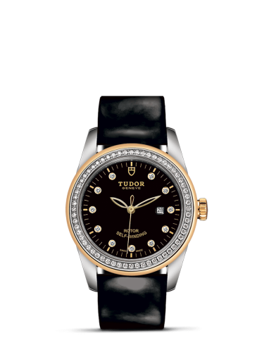Tudor Glamour Date 31 Stainless Steel / Yellow Gold / Diamond / Black-Diamond / Strap 53023-0041