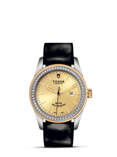 Tudor Glamour Date 31 Stainless Steel / Yellow Gold / Diamond / Champagne/ Strap 53023-0044