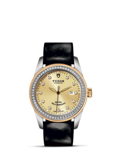 Tudor Glamour Date 31 Stainless Steel / Yellow Gold / Diamond / Champagne-Diamond / Strap 53023-0045