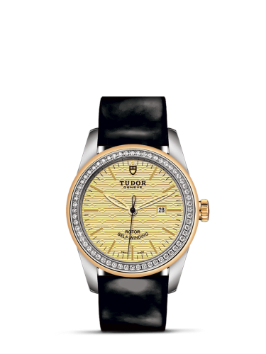 Tudor Glamour Date 31 Stainless Steel / Yellow Gold / Diamond / Jacquard Champagne / Strap 53023-0046
