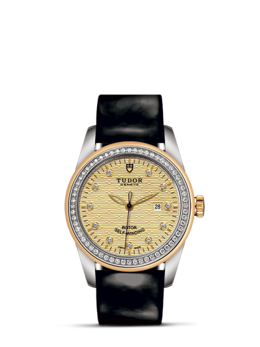 Tudor Glamour Date 31 Stainless Steel / Yellow Gold / Diamond / Jacquard Champagne-Diamond / Strap 53023-0047