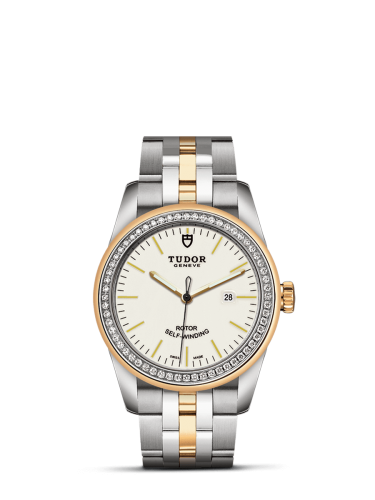 Tudor Glamour Date 31 Stainless Steel / Yellow Gold / Diamond / Opaline / Bracelet 53023-0065