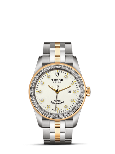 Tudor Glamour Date 31 Stainless Steel / Yellow Gold / Diamond / Opaline-Diamond / Bracelet 53023-0066