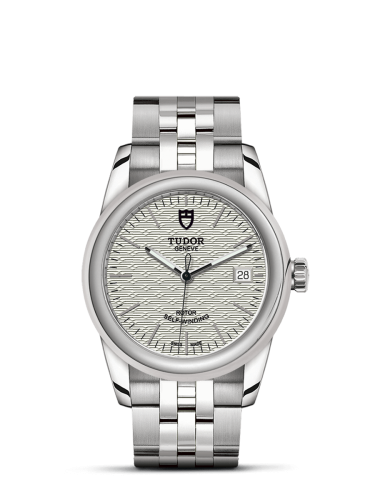 Tudor Glamour Date 36 Stainless Steel / Jacquard Silver / Bracelet 55000-0003