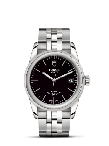 Tudor Glamour Date 36 Stainless Steel / Black / Bracelet 55000-0007