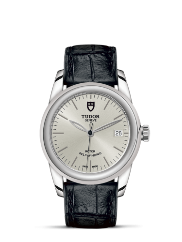 Tudor Glamour Date 36 Stainless Steel / Silver / Strap 55000-0042