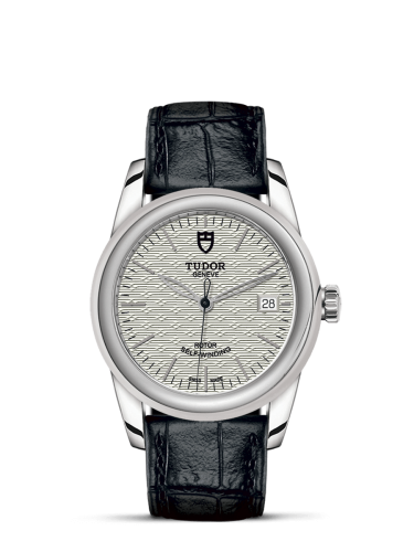 Tudor Glamour Date 36 Stainless Steel / Jacquard Silver / Strap 55000-0050
