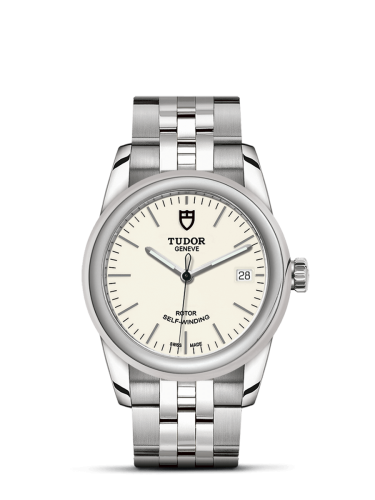 Tudor Glamour Date 36 Stainless Steel / Opaline / Bracelet 55000-0103