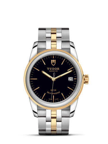 Tudor Glamour Date 36 Stainless Steel / Yellow Gold / Black / Bracelet 55003-0007