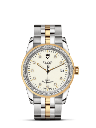 Tudor Glamour Date 36 Stainless Steel / Yellow Gold / Diamond / Opaline-Diamond / Bracelet 55023-0082