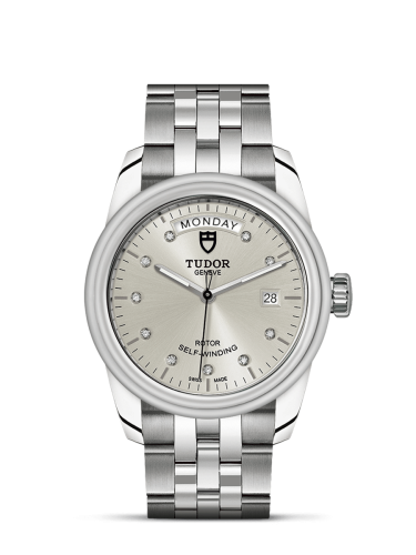 Tudor Glamour Day + Date Stainless Steel / Silver-Diamond / Bracelet 56000-0006