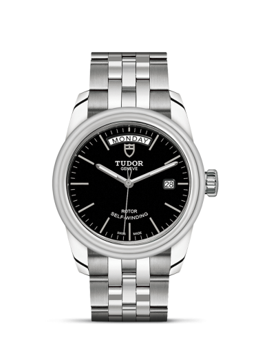 Tudor Glamour Day + Date Stainless Steel / Black / Bracelet 56000-0007