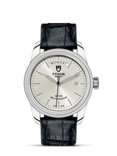 Tudor Glamour Day + Date Stainless Steel / Silver / Strap 56000-0018