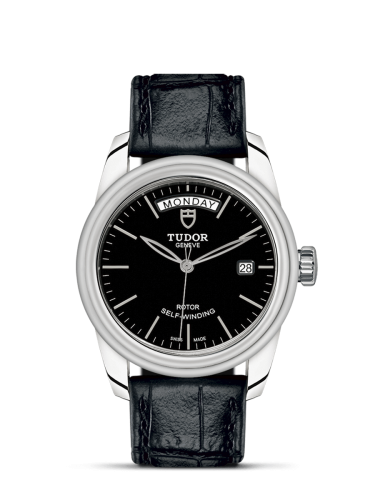 Tudor Glamour Day + Date Stainless Steel / Black / Strap 56000-0023