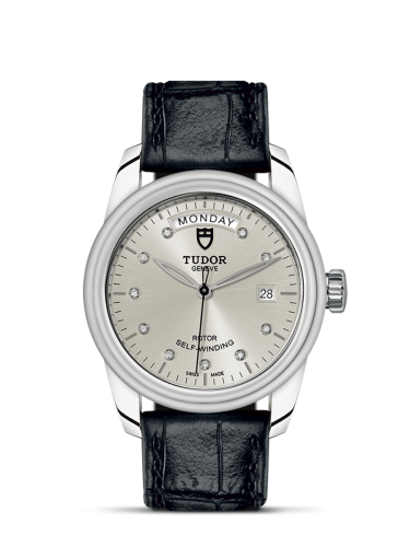 Tudor Glamour Day + Date Stainless Steel / Silver-Diamond / Strap 56000-0028